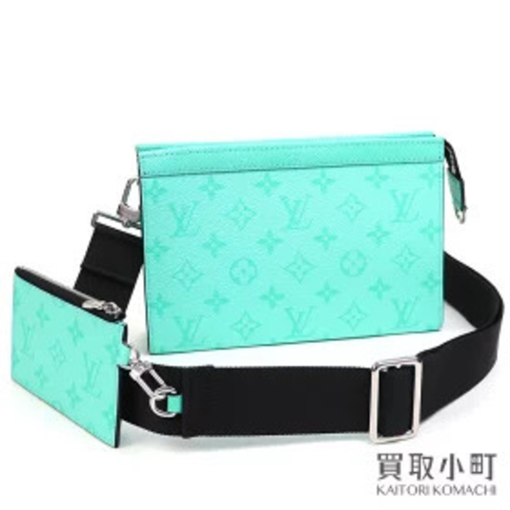 Louis Vuitton Gaston Wearable Wallet Miami Green Monogram Taigarama Shoulder